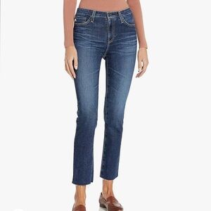 AG The Isabelle High-Rise Straight Crop Jeans